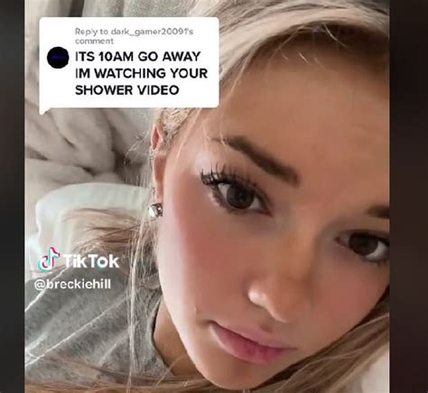 brekie hill of leak|Breckie Hill says shower video was leaked by her ex。